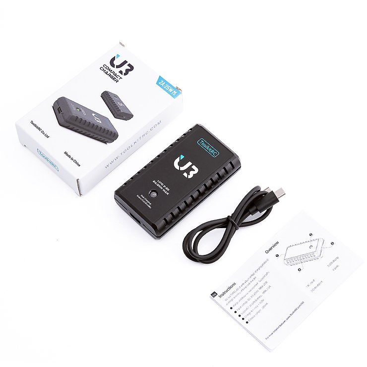 ToolkitRC U3 LiPo 2-3s 2A caricatore DC 9-20V USB-C - Thumbnail 5