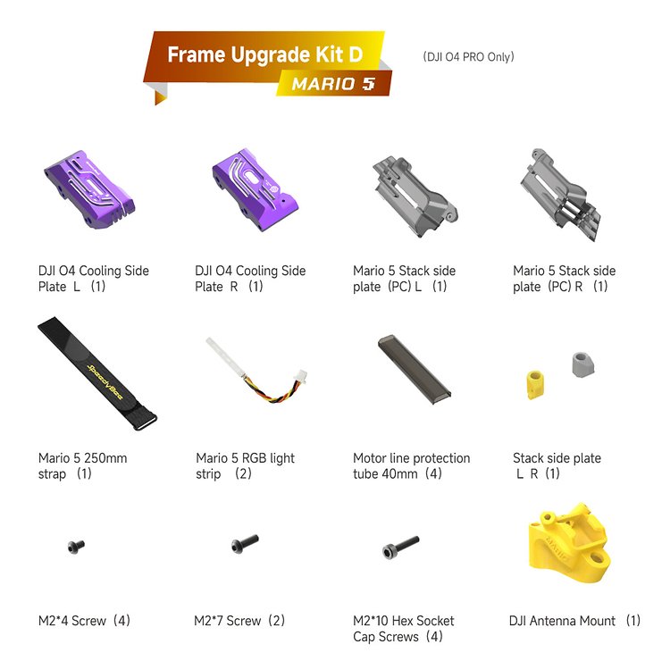 SpeedyBee Mario 5 DJI O4 PRO Upgrade Kit D - Pic 1