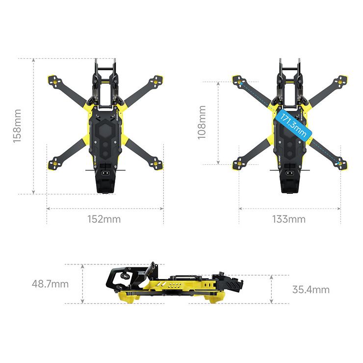 SpeedyBee Master3X V2 3 Zoll O4 Pro FPV Frame  - Thumbnail 4