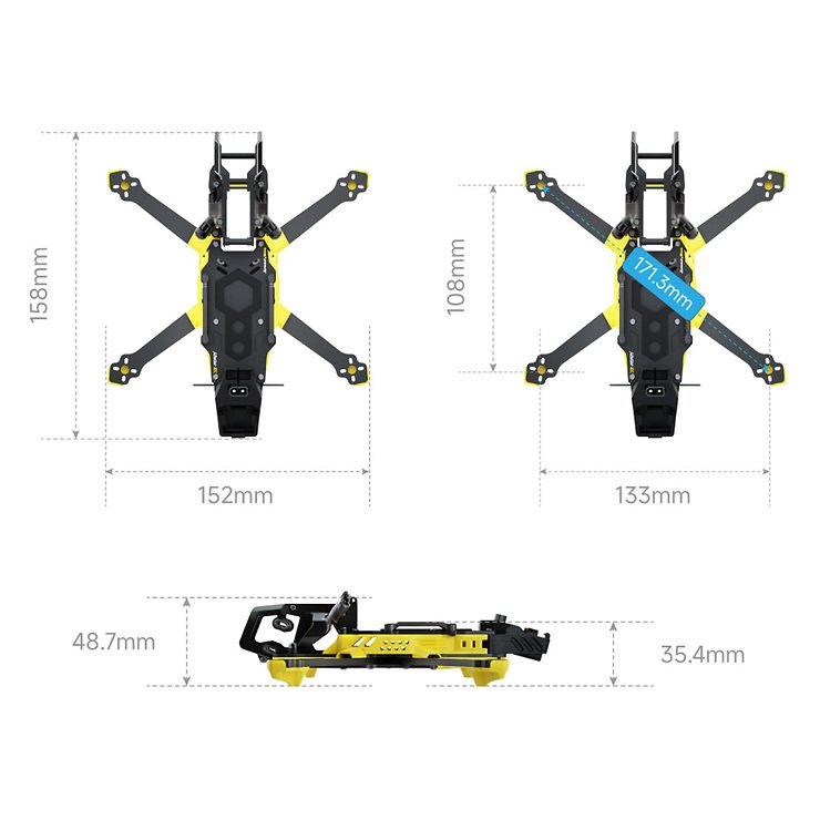 SpeedyBee Master 3X Frame 3 pouces O4 Pro FPV Frame - Thumbnail 4