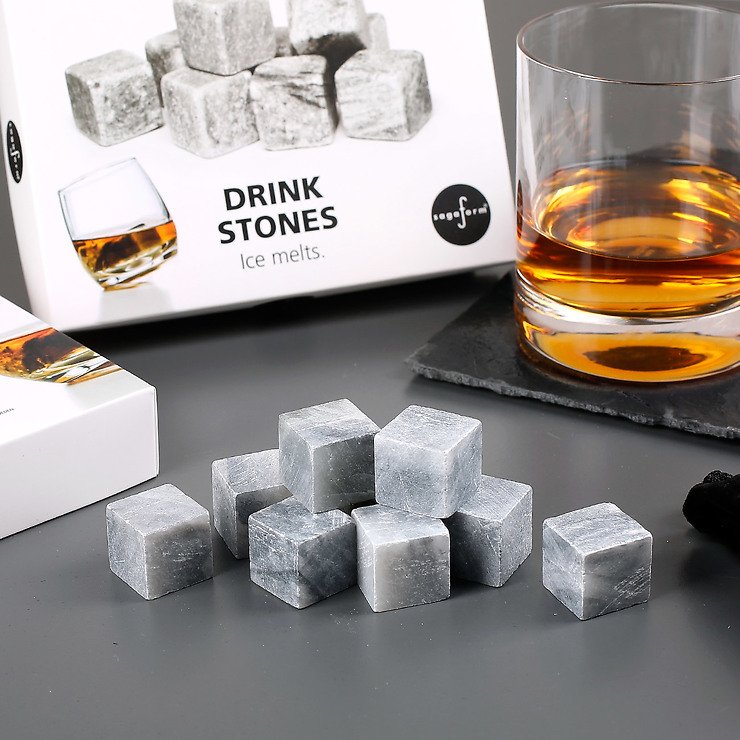 Sagaform Bar Whiskey Chillers Set of 9 granite - Pic 1