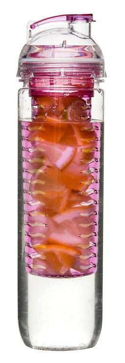 Sagaform Flasche Fresh mit Früchteeinsatz 800ml Kunststoff pink - Thumbnail 1