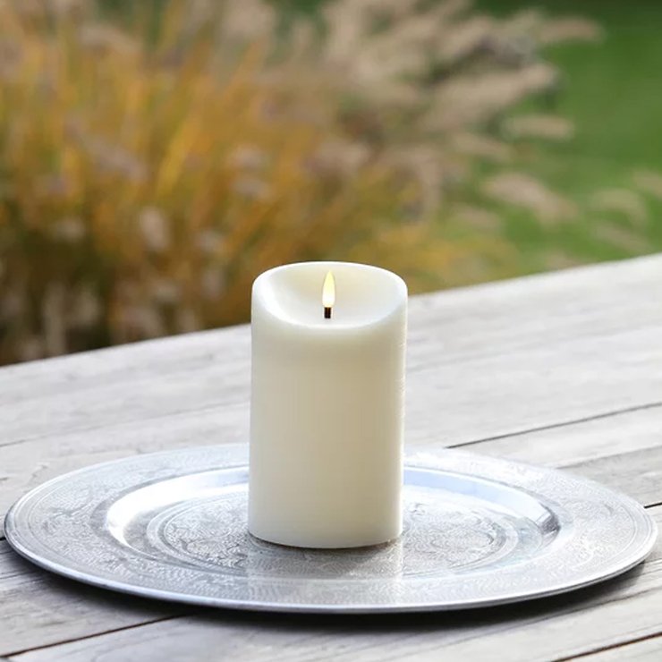 Elephant Candles LED real wax outdoor candle 10x16 cm cream  - Thumbnail 2