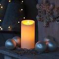 Elephant Candles LED Echtwachs Outdoor Kerze 10x20 cm creme  - Thumbnail 3