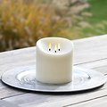 Elephant Candles LED Echtwachs Outdoor Kerze 15x15 cm 3er-Docht creme  - Thumbnail 2