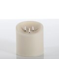 Elephant Candles LED Echtwachs Outdoor Kerze 15x15 cm 3er-Docht creme  - Thumbnail 1