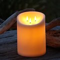 Elephant Candles LED Echtwachs Outdoor Kerze 15x20 cm 3er-Docht creme  - Thumbnail 3