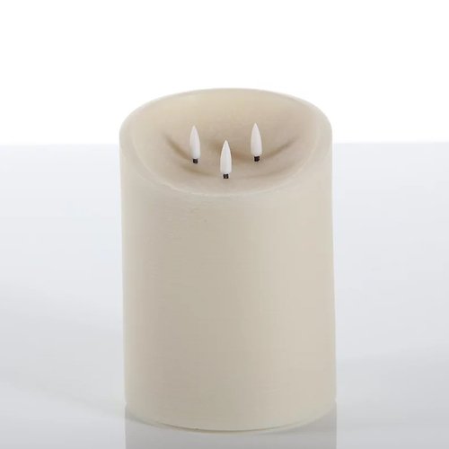 Elephant Candles LED Echtwachs Outdoor Kerze 15x20 cm 3er-Docht creme 
