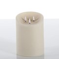 Elephant Candles LED Echtwachs Outdoor Kerze 15x20 cm 3er-Docht creme  - Thumbnail 1