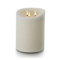 Elephant Candles LED Echtwachs Outdoor Kerze 15x20 cm 3er-Docht creme  - Thumbnail 1