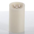 Elephant Candles LED Echtwachs Outdoor Kerze 15x25 cm 3er-Docht creme  - Thumbnail 1