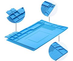Sequre Lötunterlage Arbeitsmatte Silikon 450×300mm Blau