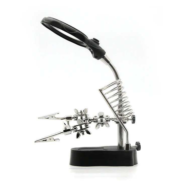 Sequre Löthilfe Platinenhalter mit Lupe (Dritte Hand) - Thumbnail 3