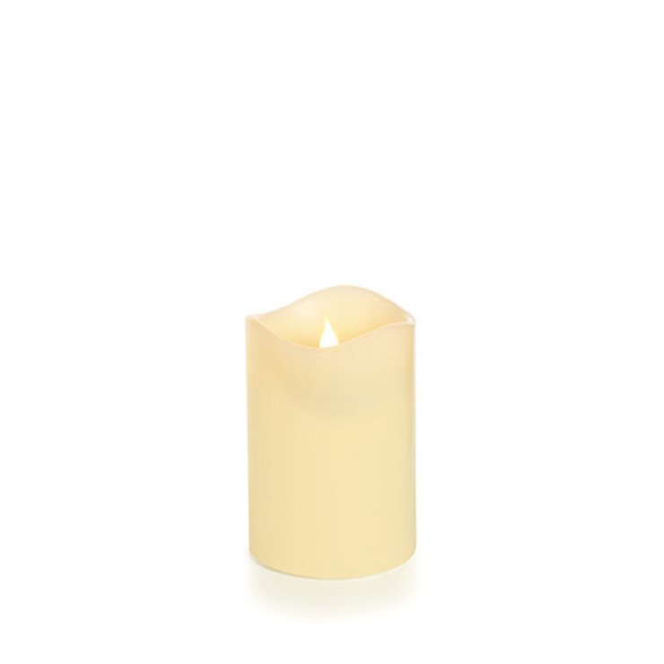 SmartCandle LED candle real wax 8x13 cm ivory remote control smooth - Pic 1