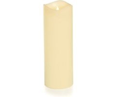 SmartFlame LED kaars echte was 8x23 cm ivoor glad met afstandsbediening