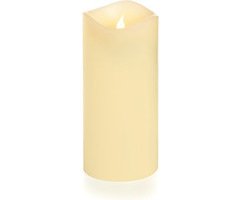 SmartFlame LED candle real wax 10x18 cm ivory remote control smooth