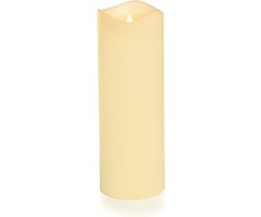 SmartFlame LED candle real wax 10x23 cm ivory remote control smooth