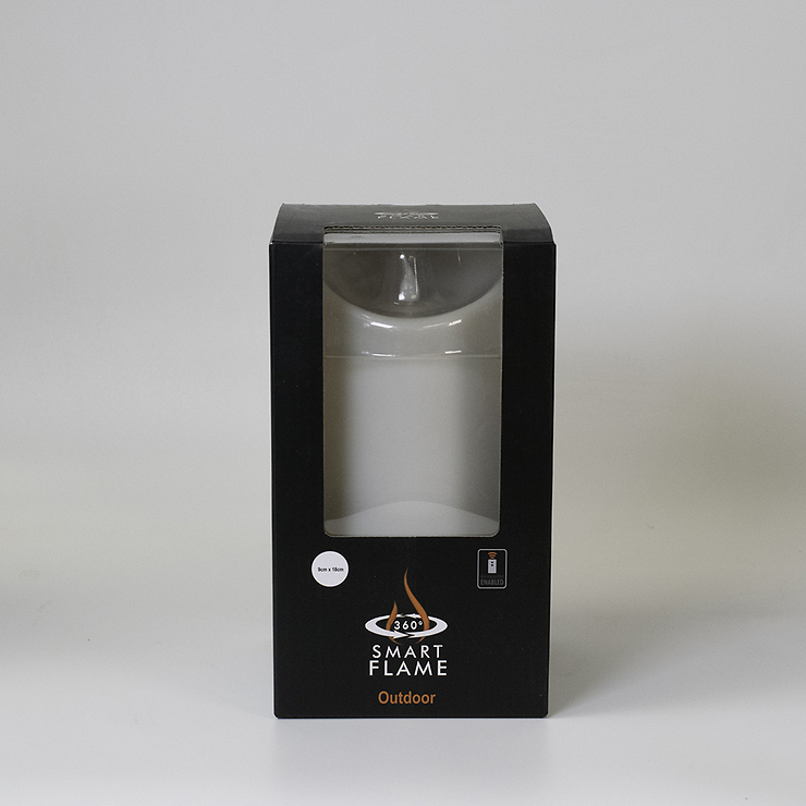 SmartFlame LED-stearinlys til udendørs brug, 9 x 18 cm, med fjernbetjening, elfenbenfarvet - Bild 2 SmartFlame LED-stearinlys til udendørs brug, 9 x 18 cm, med fjernbetjening, elfenbenfarvet - Bild 2