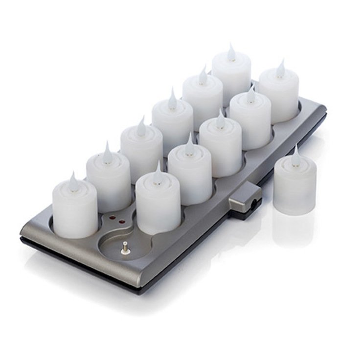 SmartFlame Akku Teelicht 12er Set mit Ladeboard fernbedienbar kaufen