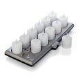 Set di 12 tealight ricaricabili SmartFlame con scheda di ricarica remota - Thumbnail 2