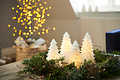 Arbre de Noël Sirius LED Carla en cire véritable 16 cm blanc - Thumbnail 4