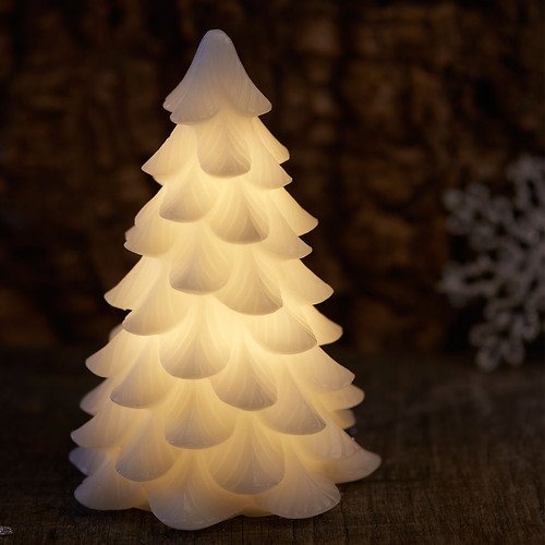 Sirius LED albero di Natale Carla cera vera 16 cm bianco