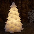 Arbre de Noël Sirius LED Carla en cire véritable 16 cm blanc - Thumbnail 1