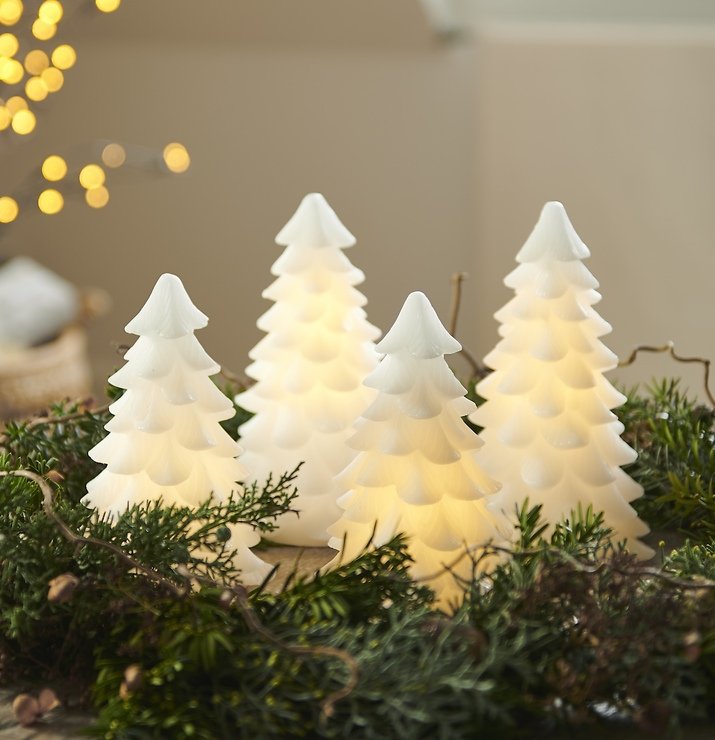 Sirius LED albero di Natale Carla cera vera 16 cm bianco - Thumbnail 2