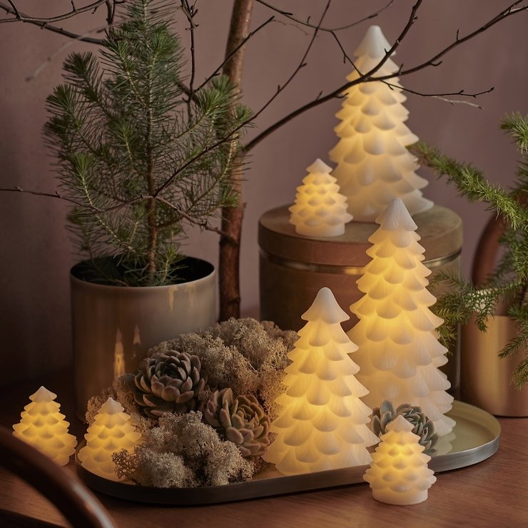 Sirius LED albero di Natale Carla cera vera 16 cm bianco - Thumbnail 3