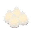 Sirius LED albero di Natale Carla Mini Mini cera vera 4 pezzi 7cm bianco