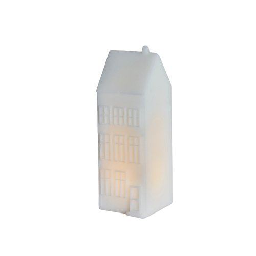 Sirius LED Kerze Kopenhagen Nyhavn Stadthaus Echtwachs 17,5 cm warmweiß