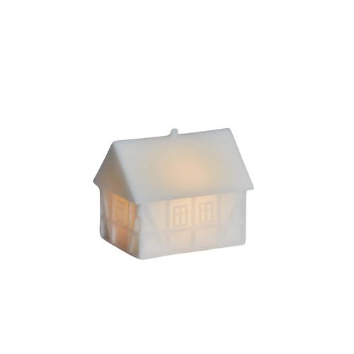 Sirius LED-Haus Kopenhagen Fachwerkhaus 8 cm Echtwachs weiß