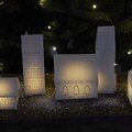 Sirius LED-Haus Kopenhagen Fachwerkhaus 8 cm Echtwachs weiß - Thumbnail 3