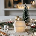 Sirius LED casa Copenhague entramado 8 cm cera real blanco - Thumbnail 1