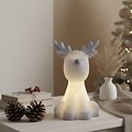 Sirius LED Figurine décorative Naja Renne 11,6 cm cire véritable blanche - Thumbnail 1