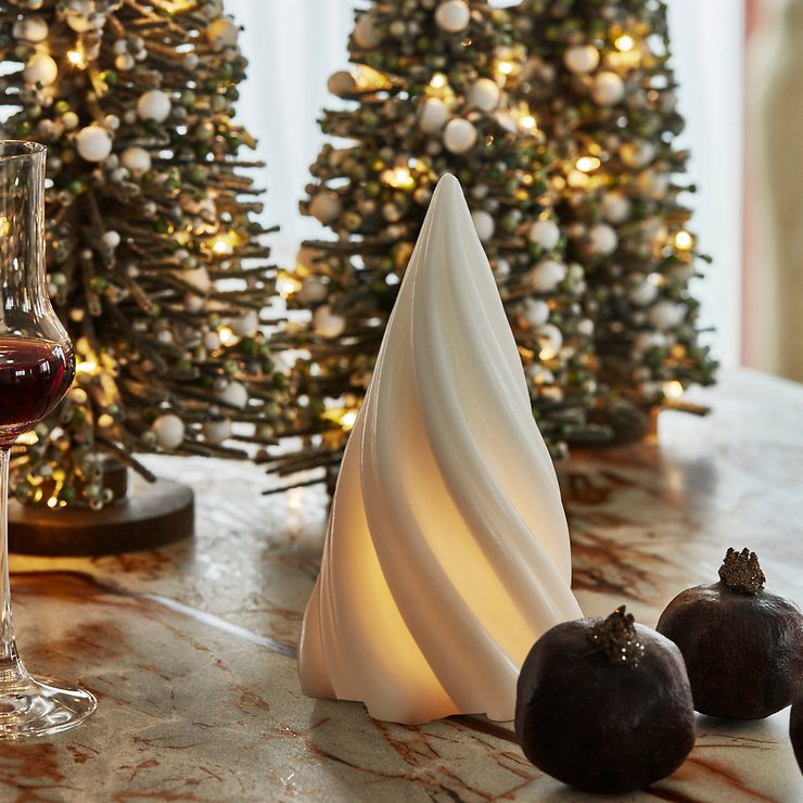 Sirius LED tree Olina real wax 19 cm white - Thumbnail 1