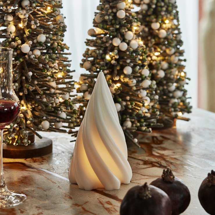 Sirius LED tree Olina real wax 16 cm white  - Thumbnail 1