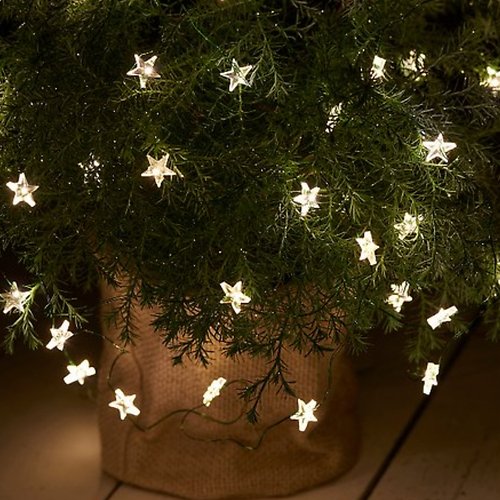 Sirius light chain Trille 125 LED stars outside 13 x 1 m green