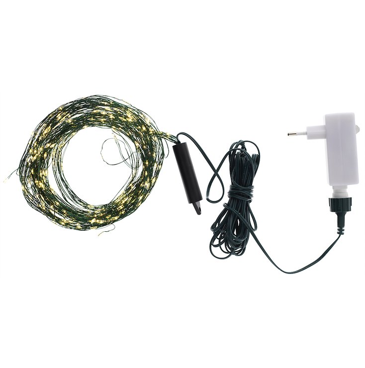 Sirius Lichterkette Knirke 350 LED warmweiß an 15 Metallsträngen grün außen - Thumbnail 3