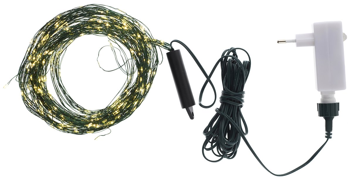 Sirius Lichterkette Knirke 500 LED warmweiß 3,5 m an 15 Metallsträngen grün außen - Thumbnail 3