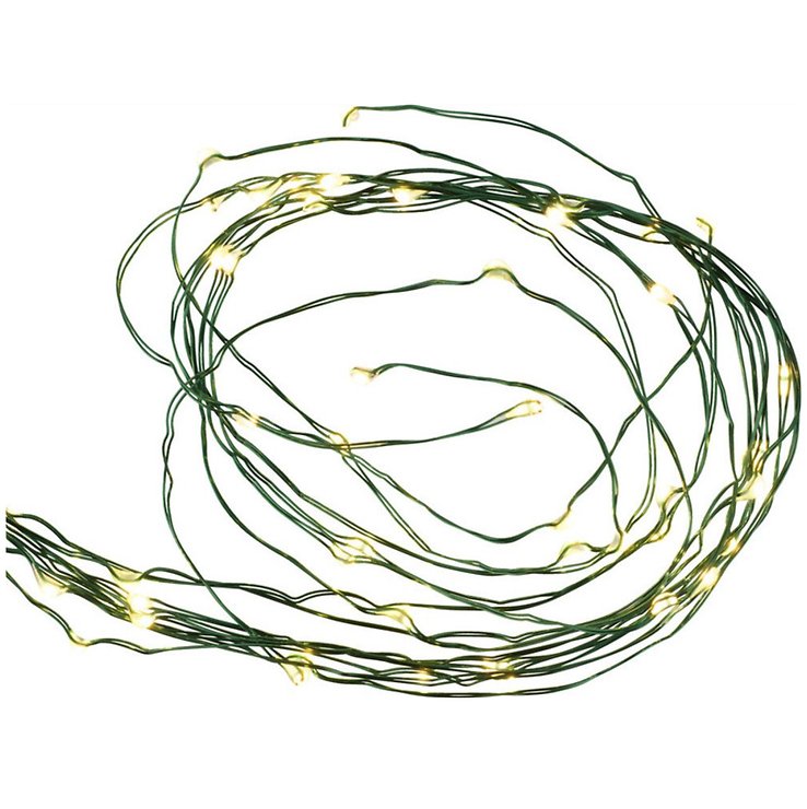 Sirius Lichterkette Knirke 500 LED warmweiß 3,5 m an 15 Metallsträngen grün außen - Thumbnail 2