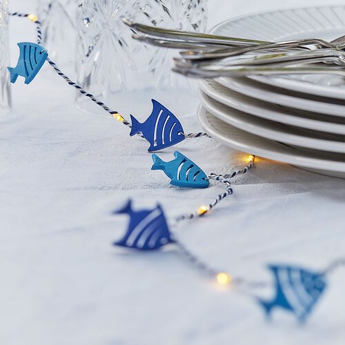 Sirius Lichterkette Selma Fisch 20 LED 2 m batteriebetrieben blau