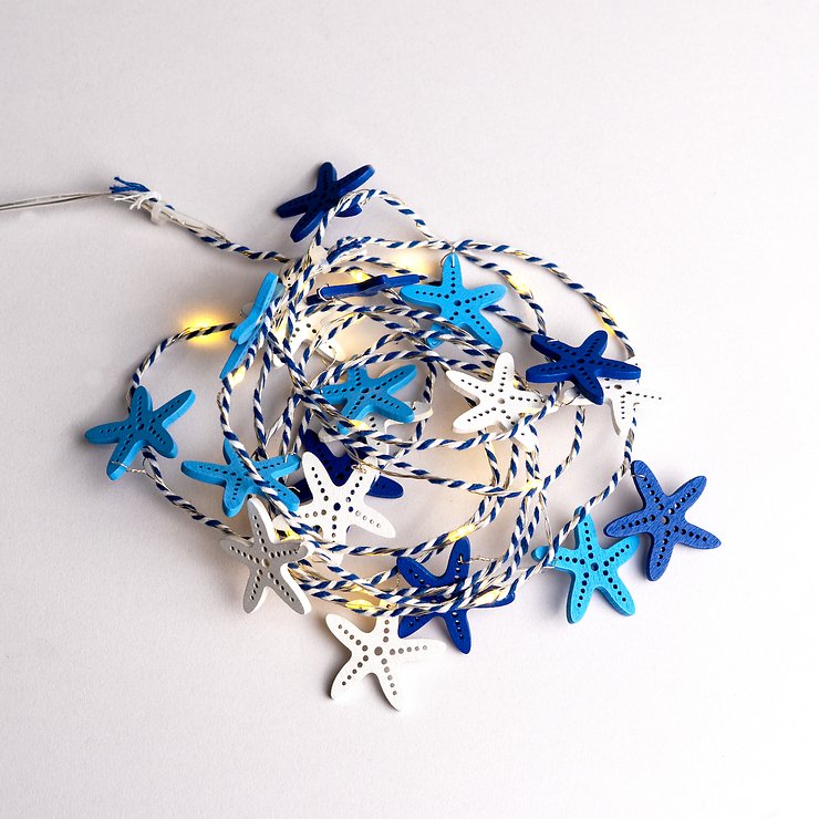 Sirius wróżka Selma rozgwiazda 20 LED 2 m zasilana bateryjnie niebieska - Thumbnail 3