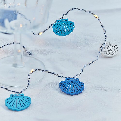 Sirius Lichterkette Selma Muschel 20 LED 2 m batteriebetrieben blau