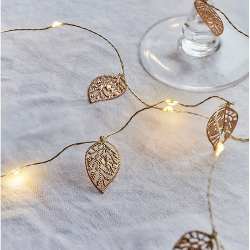 Sirius Lichterkette Marlin Leaf 20 LED warmweiß 2m batteriebetrieben