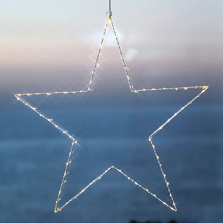 Sirius LED star Liva Star big 80 LED metaliczny biały - Thumbnail 1