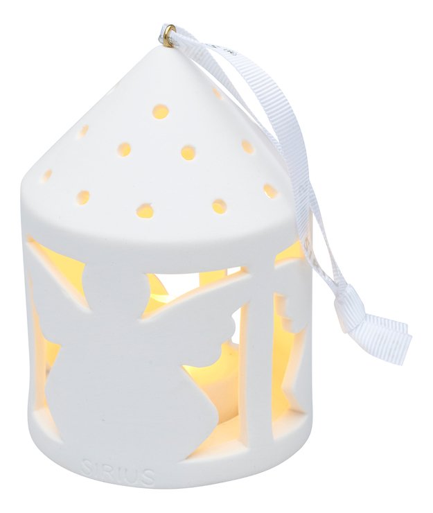 Sirius Deko Keramik-Laterne Olina Angel 1 LED 10,3cm weiß - Thumbnail 2