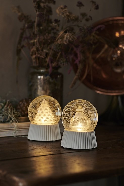 Sirius LED kula śnieżna Santa Snow Globe 13cm biała - Thumbnail 3