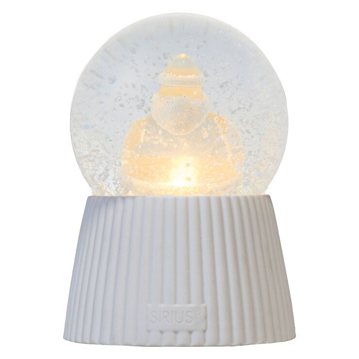 Sirius LED kula śnieżna Santa Snow Globe 13cm biała - Thumbnail 2