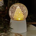 Sirius LED Schneekugel Cilja Tanne 14,5 cm weiß - Thumbnail 2
